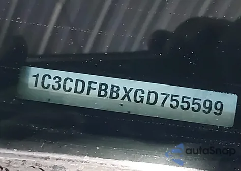 2016 Dodge Dart Sxt из США, поврежденный, VIN 1C3CDFBBXGD755599